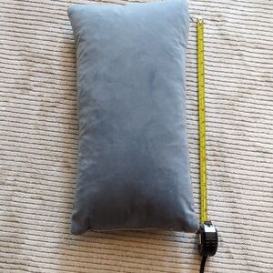 Soft Blue Velvet Rectangular Pillow